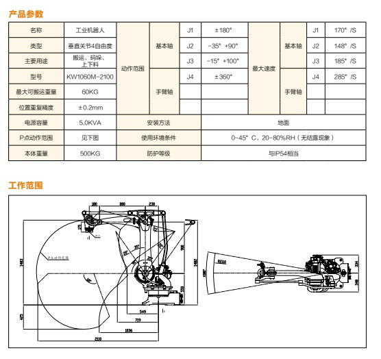 碼垛機(jī)器人技術(shù)參數(shù) 碼垛機(jī)器人技術(shù)參數(shù)
